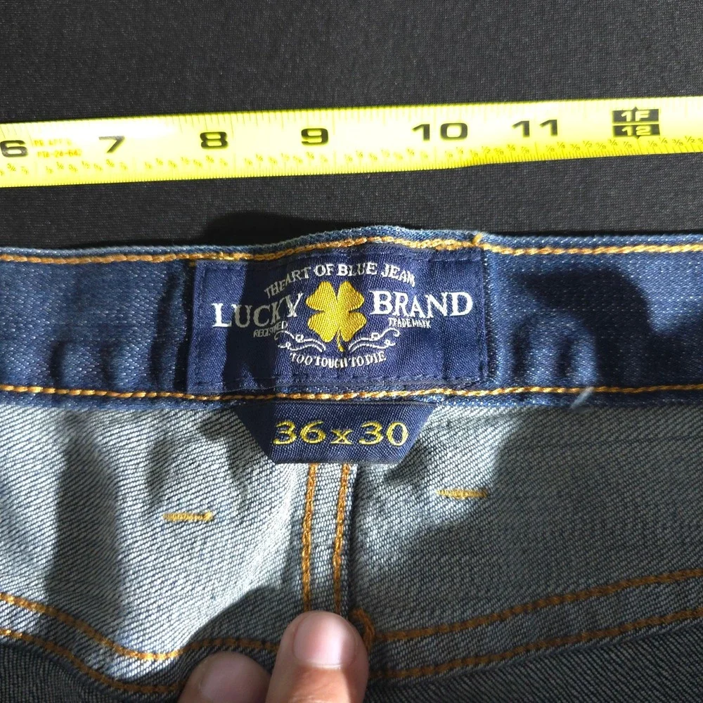 Lucky Brand 361 Vintage Straight Mens 36x30 Blue Denim Stretch Jeans Cowboy